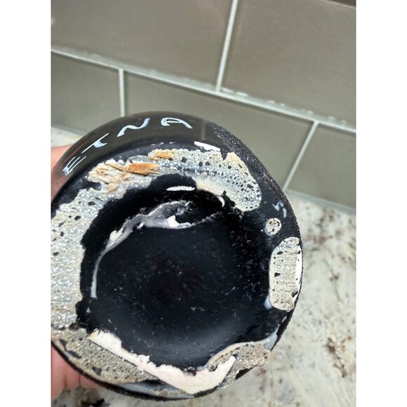 Souvenir VTG Handcrafted Etna Volcano Ceramic Vase Texture Italy Rustic cottage - Picture 10 of 15